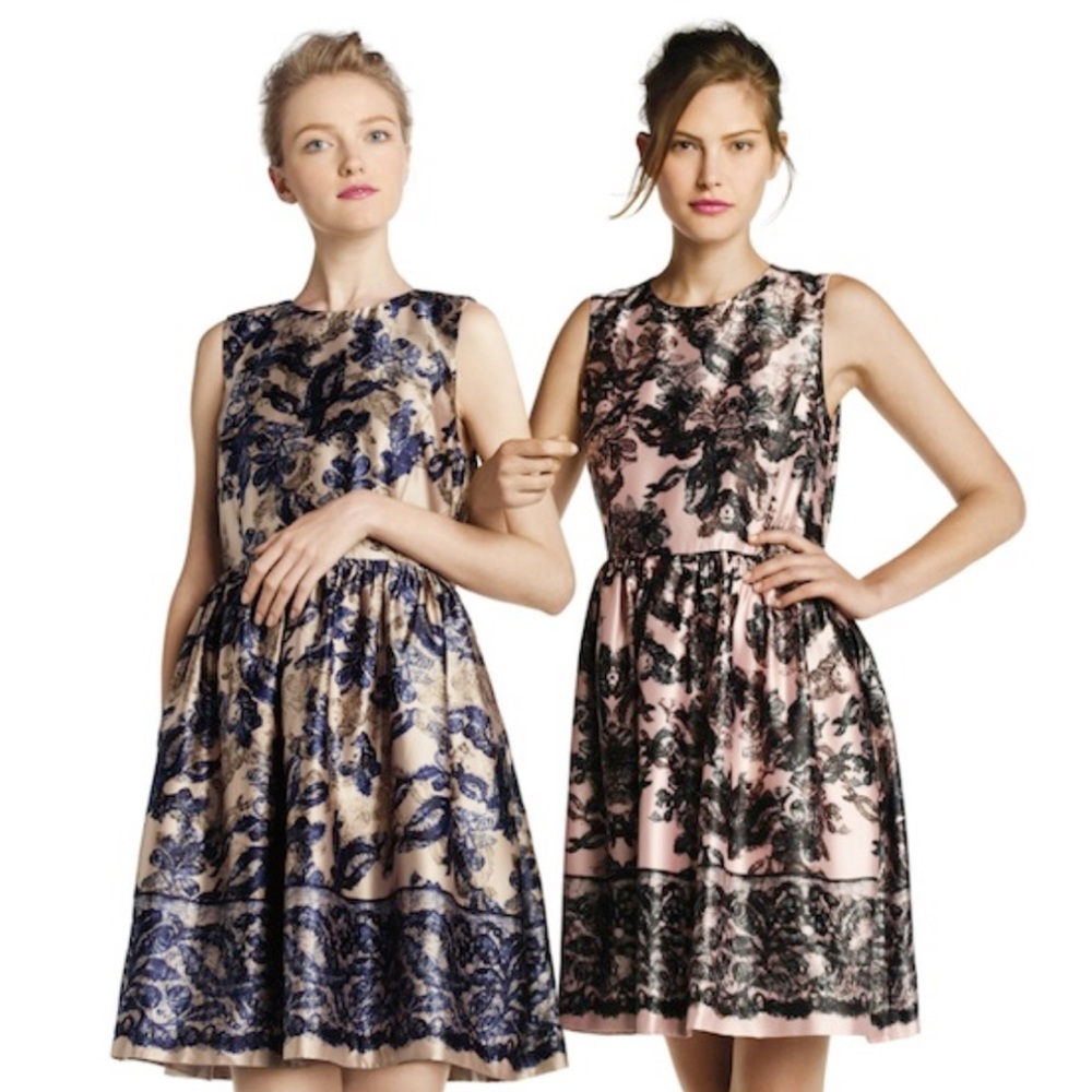 JOE FRESH Black & Pink Floral Dress Sleeveless, Pockets Roses, Wedding,  sz 8